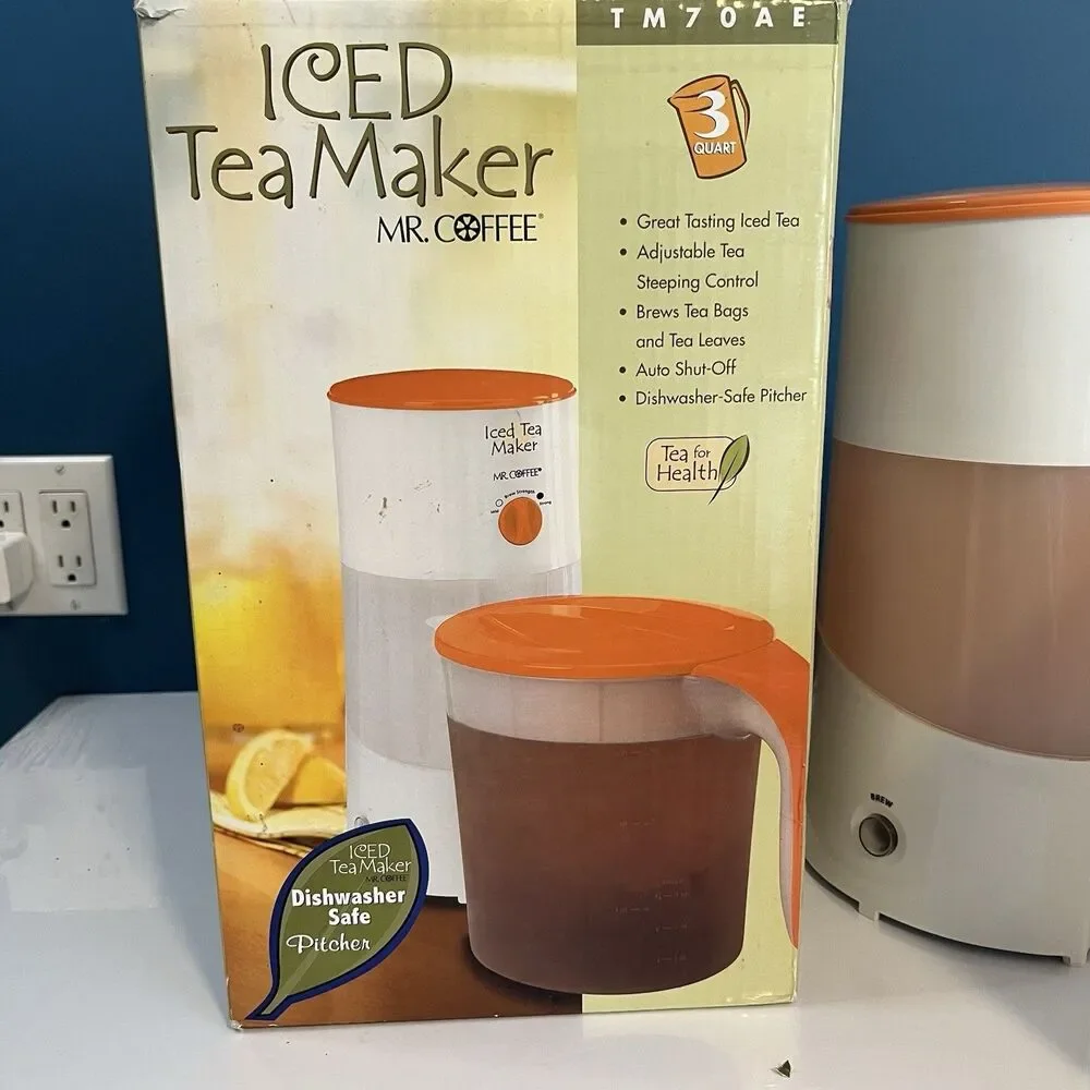 Mr Coffee Iced Tea Maker 3 Quart TM70AE Orange Box + Directions Tested